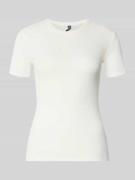 Pieces Slim Fit T-Shirt aus Baumwoll-Mix Modell 'RUKA' in Weiss, Größe...