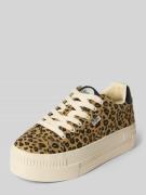 Buffalo Sneaker mit Allover-Animal-Print in Beige, Größe 36