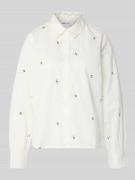 Pieces Relaxed Fit Hemdbluse aus reiner Baumwolle Modell 'GENEVA' in W...