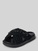 INUIKII Pantoletten mit Ziersteinbesatz in BLACK, Größe 36