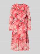 ZABAIONE Midikleid mit V-Ausschnitt und Rüschen Modell 'Be44aa' in Pin...