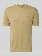 Fynch-Hatton Regular Fit T-Shirt mit Leinen-Anteil in Strick-Optik in ...