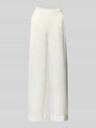 HUGO Slim Fit Weite Hose mit Schiebehaken und verdecktem Reißverschlus...