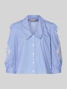 Christian Berg Woman Selection Cropped Bluse mit Lochstickerei und 3/4...