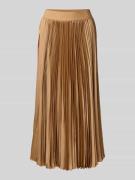 JOOP! Midirock mit Plisseefalten in Camel, Größe 42