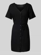 Vero Moda Minikleid aus Viskose-Leinen-Mix Modell 'MYMILO' in Black, G...