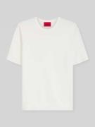 HUGO Slim Fit Pullover aus Feinstrick in Weiss, Größe L