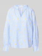 Christian Berg Woman Relaxed Fit Bluse mit V-Ausschnitt in Royal, Größ...
