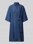 0039 Italy Leinenkleid aus reinen Leinen Modell 'Derby' in Marine, Grö...