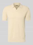 Blend Regular Fit Poloshirt in Strick-Optik Modell 'Bray' in Sand, Grö...