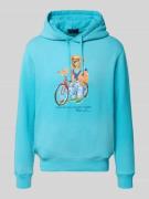 Polo Ralph Lauren Regular Fit Hoodie aus Baumwoll-Mix in Aqua, Größe L