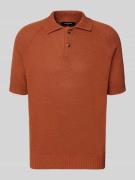GRAN SASSO Regular Fit Poloshirt aus Baumwoll-Kaschmir-Mix mit Knopfle...