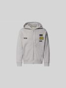 MM6 Maison Margiela Regular Fit Sweatjacke mit Logo-Patch in Mittelgra...