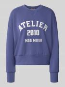 MOS MOSH Relaxed Fit Sweatshirt aus Viskose-Mix Modell 'Nima' in Bleu,...