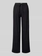 Only Wide Leg Leinenhose mit elastischem Bund Modell 'GOA' in Black, G...