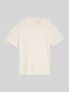 Tom Tailor Regular Fit T-Shirt aus reiner Baumwolle in Offwhite Melang...
