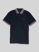 Tom Tailor Regular Fit Poloshirt mit Kontrastkragen in Marine, Größe L