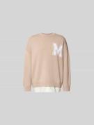 MM6 Maison Margiela Oversized Pullover aus Woll-Mix in Beige, Größe S