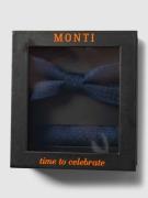 Monti Fliege und Einstecktuch im Set in Marine, Größe 1