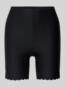 Skiny Slim Fit Bikershorts mit Zierabschlüsse in Black, Größe 36-38