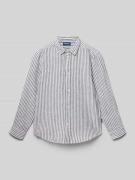 Only & Sons Regular Fit Freizeithemd aus Baumwoll-Leinen-Mix Modell 'C...