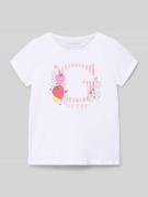 Guess T-Shirt mit Rundhalsausschnitt und Motiv-Print in Weiss, Größe 1...