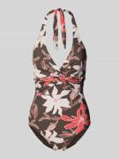 Barts Badeanzug mit Neckholder Modell 'Camolo' in Mittelbraun, Größe 3...