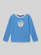 Steiff Longsleeve mit Motiv-Stitching und Label-Detail in Blau, Größe ...