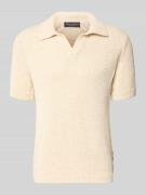 Marc O'Polo Regular Fit Strick-Shirt mit Polokragen in Offwhite, Größe...