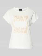 monari Regular Fit T-Shirt mit Statement-Print in Weiss, Größe 34