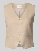 Only Regular Fit Leinenweste mit Bindeband Modell 'GOA' in Sand, Größe...