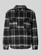 Only & Sons Regular Fit Hemdjacke mit Allover-Muster Modell 'GIO' in B...