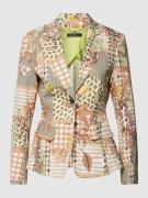 Marc Cain Blazer mit Allover-Muster in Orange, Größe 36