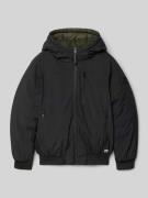 CARS JEANS Bomberjacke mit Kapuze und Label-Patches Modell 'JETHRO' in...