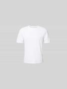 Officine Générale T-Shirt mit geripptem Rundhalsausschnitt in Weiss, G...