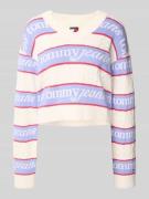 Tommy Jeans Regular Fit Strickpullover aus reiner Baumwolle in Offwhit...