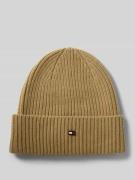 Tommy Hilfiger Beanie aus reinem Kaschmir in Camel, Größe 1