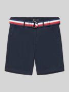 Tommy Hilfiger Kids Bermudas mit Stoffgürtel in Marine, Größe 92