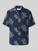 Forét Freizeithemd mit Knopfleiste Modell 'LEO' in Marine, Größe L