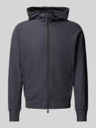 SAVE THE DUCK Sweatjacke mit Kapuze Modell 'LUIZ' in Black, Größe XXL