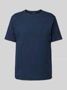 GABBA T-Shirt mit geripptem Rundhalsausschnitt in Marine, Größe M