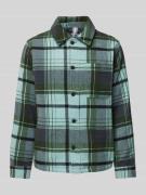 s.Oliver RED LABEL Regular Fit Hemdjacke mit Woll-Anteil in Gruen, Grö...