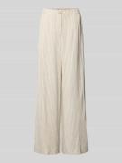 YAS Wide Leg Stoffhose aus Viskose-Leinen-Mix Modell 'LIRU' in Offwhit...