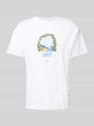 BLKVIS T-Shirt mit Motiv-Print Modell 'TERRAZZA' in Weiss, Größe L