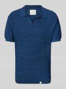 Colours & Sons Regular Fit Poloshirt mit V-Ausschnitt in Marine, Größe...