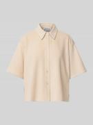 JAKE*S STUDIO WOMAN Hemdbluse mit Knopfleiste in Beige, Größe 38