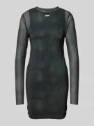 Karo Kauer Minikleid mit Label-Applikation in Black, Größe S