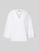 ECOALF Relaxed Fit Bluse mit V-Ausschnitt Modell 'JENAALF' in Weiss, G...