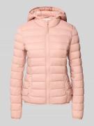 REVIEW Steppjacke mit Kapuze in Altrosa, Größe XS