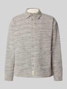 BLKVIS Relaxed Fit Hemdjacke mit Strukturmuster in Offwhite, Größe XS